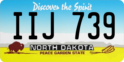 ND license plate IIJ739