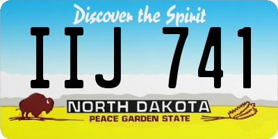 ND license plate IIJ741