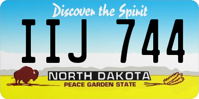 ND license plate IIJ744