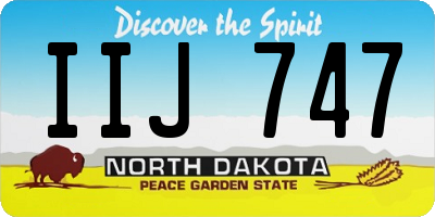 ND license plate IIJ747