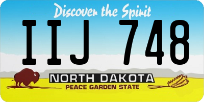 ND license plate IIJ748