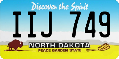 ND license plate IIJ749