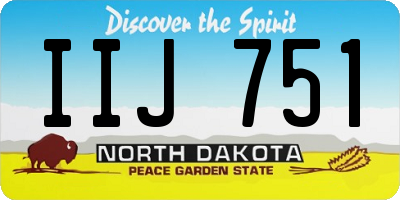 ND license plate IIJ751