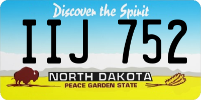 ND license plate IIJ752