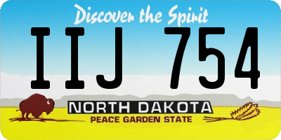 ND license plate IIJ754