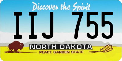 ND license plate IIJ755