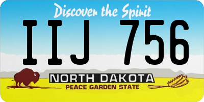 ND license plate IIJ756