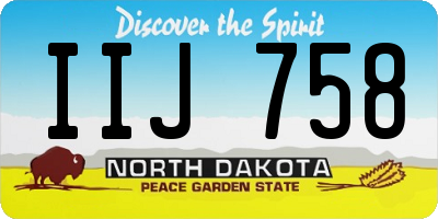ND license plate IIJ758