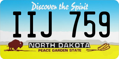 ND license plate IIJ759