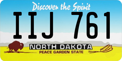 ND license plate IIJ761