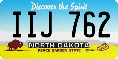 ND license plate IIJ762