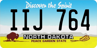 ND license plate IIJ764