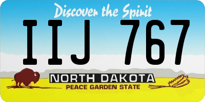 ND license plate IIJ767