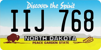 ND license plate IIJ768
