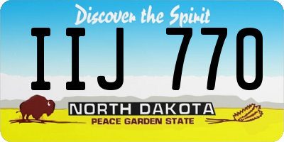 ND license plate IIJ770