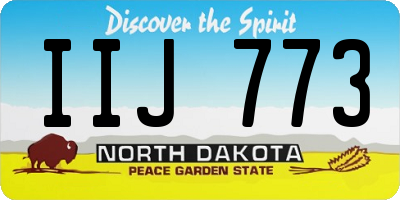 ND license plate IIJ773