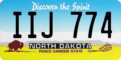 ND license plate IIJ774