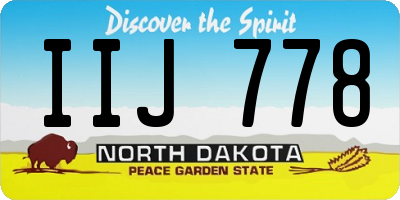 ND license plate IIJ778