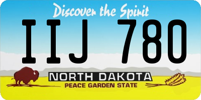 ND license plate IIJ780