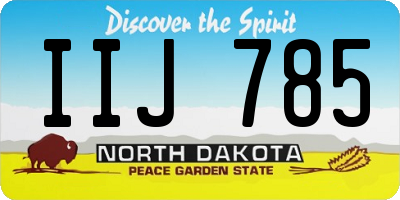 ND license plate IIJ785