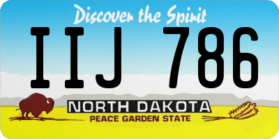 ND license plate IIJ786