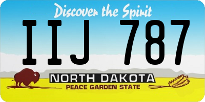 ND license plate IIJ787