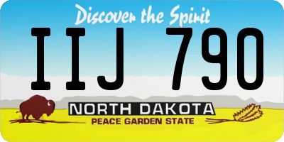 ND license plate IIJ790