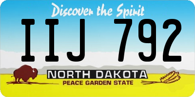 ND license plate IIJ792