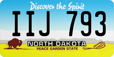 ND license plate IIJ793