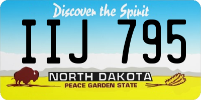ND license plate IIJ795