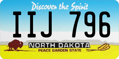 ND license plate IIJ796