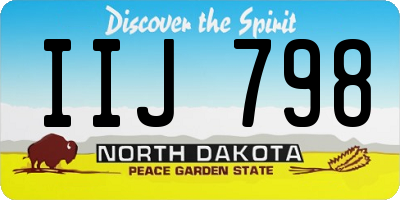 ND license plate IIJ798