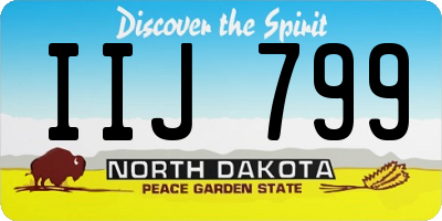 ND license plate IIJ799