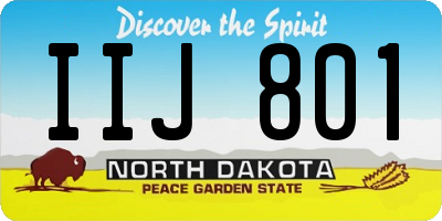 ND license plate IIJ801