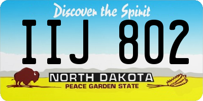 ND license plate IIJ802