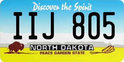 ND license plate IIJ805