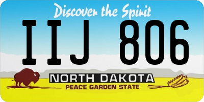ND license plate IIJ806