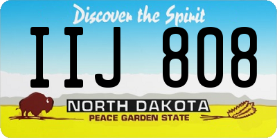 ND license plate IIJ808