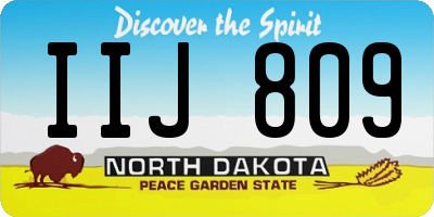 ND license plate IIJ809