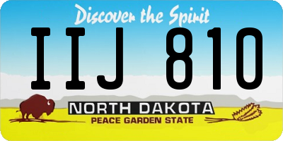 ND license plate IIJ810
