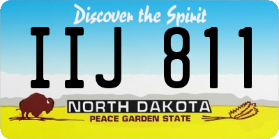 ND license plate IIJ811