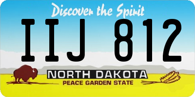 ND license plate IIJ812