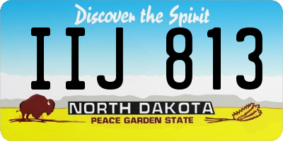 ND license plate IIJ813