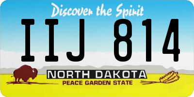 ND license plate IIJ814