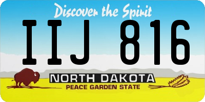 ND license plate IIJ816