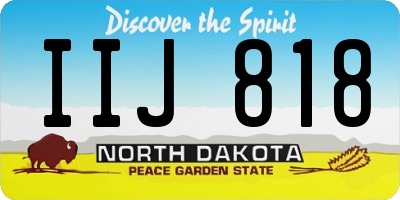 ND license plate IIJ818