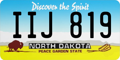 ND license plate IIJ819