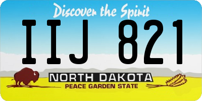 ND license plate IIJ821