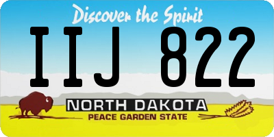 ND license plate IIJ822