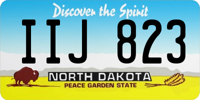 ND license plate IIJ823